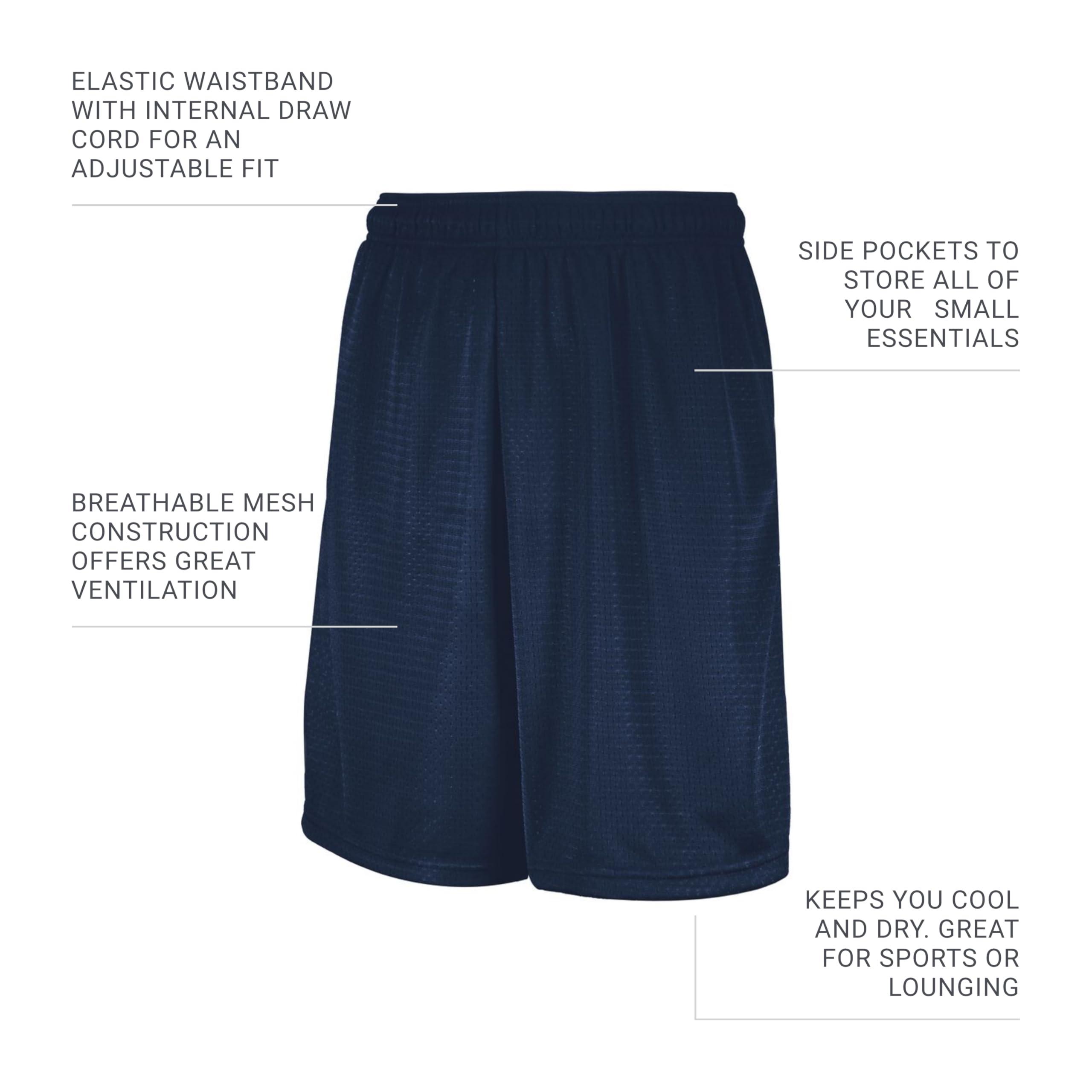 Russell Athletic Russell Athletic Men's Mesh Pocket Short, Navy, X-Large