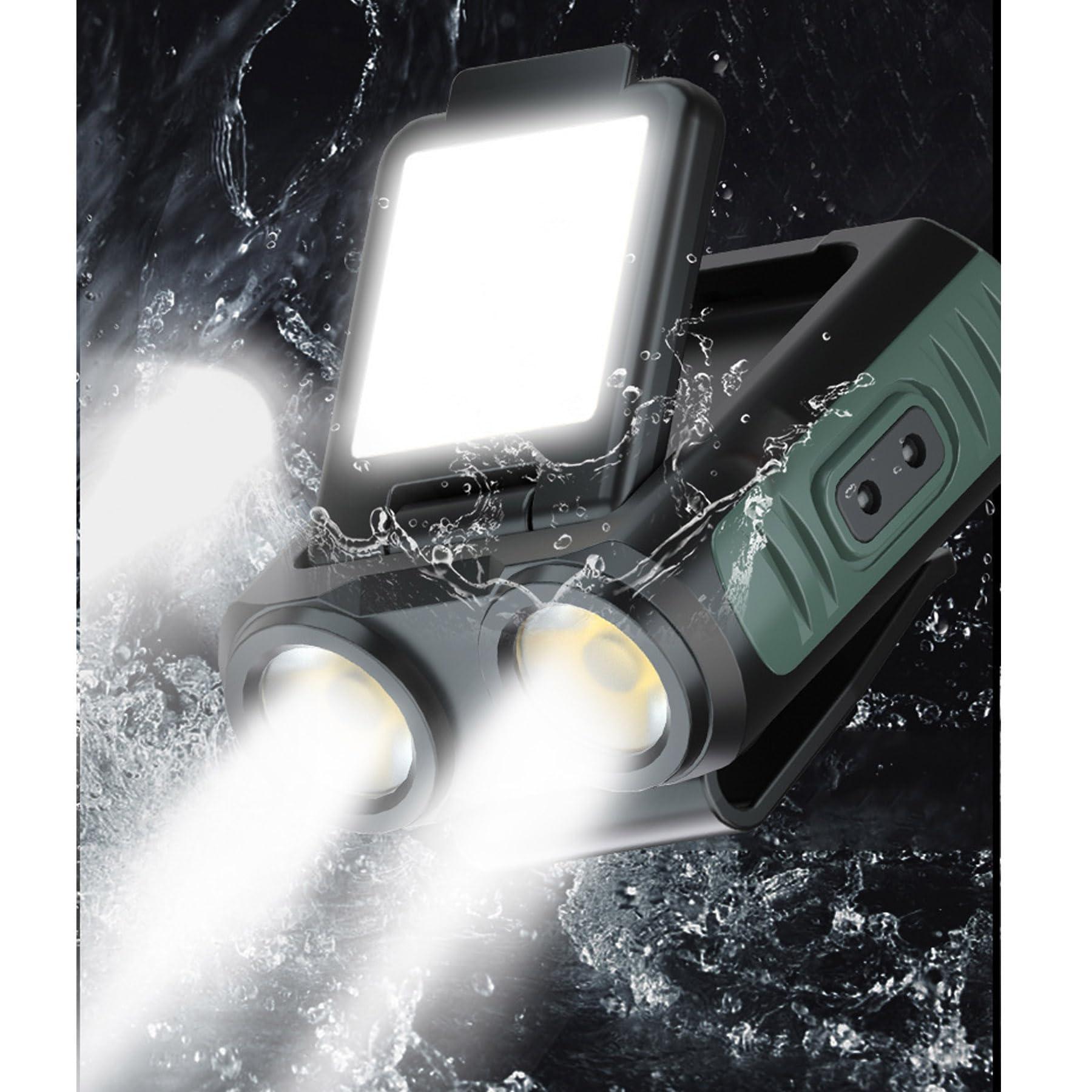 GRACETOP GRACETOP LED Small Flashlight, 350Lumens Clip on Cap Light Light, Portable USB Rechargeable Pocket Lights with 5 Modes Compact Baseball Cap Lights Indoor and Outdoor for Walking