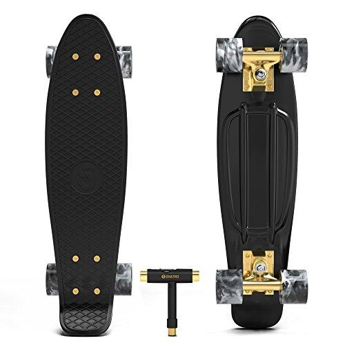 Skatro Skatro - Mini Cruiser Skateboard. 22x6inch Retro Style Plastic Board Comes Complete