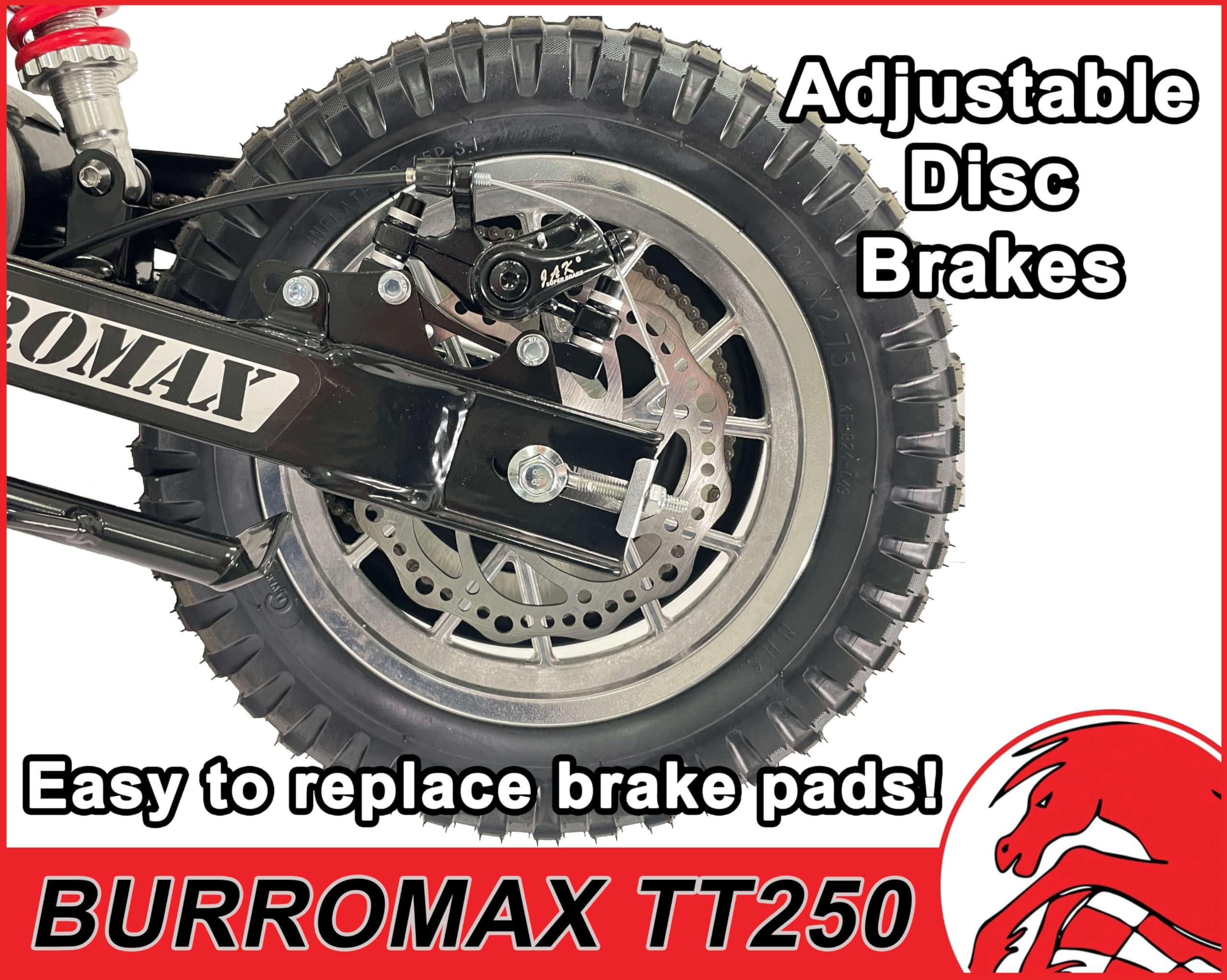 Burromax Burromax TT250 Electric Dirt Bike for Kids, 250w 24v 7ah, 2 Speeds, 14 Mph, Up to 150lb Rider, Off-Road Electric Mini Bike (Black)