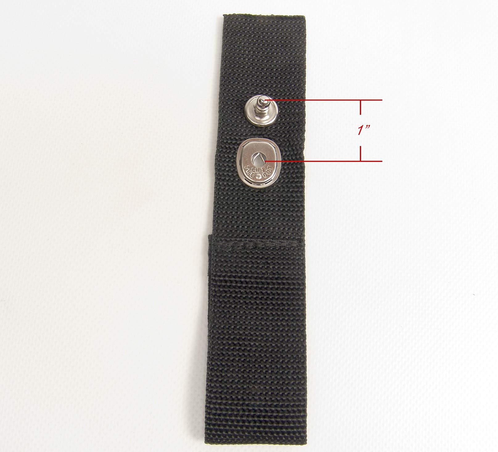 Extender Strap Extender Strap for Your Boat Cover, Lift The Dot Snap, Extends Length, Finger Loop Built in (3\" Inch, Black)