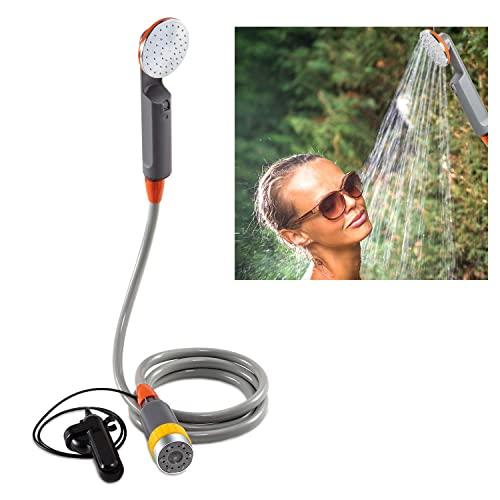 Ivation Ivation Portable Camping Shower | Compact Handheld & Hands-Free Rechargeable Outdoor Shower Head & Cleaning System w/ 3.7V Pump, 6-Ft Hose, Bidet Head, Removable Filter, Multiuse Hook & USB Cable