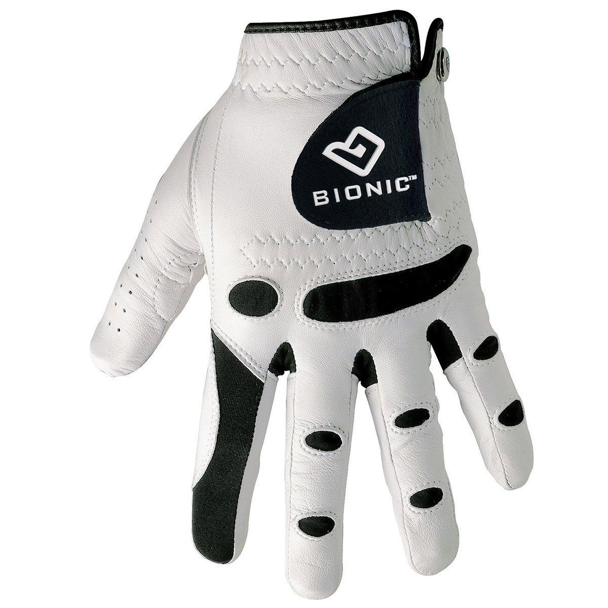Bionic Gloves Bionic StableGrip with Natural Fit Golf Glove - White (Large, Right)