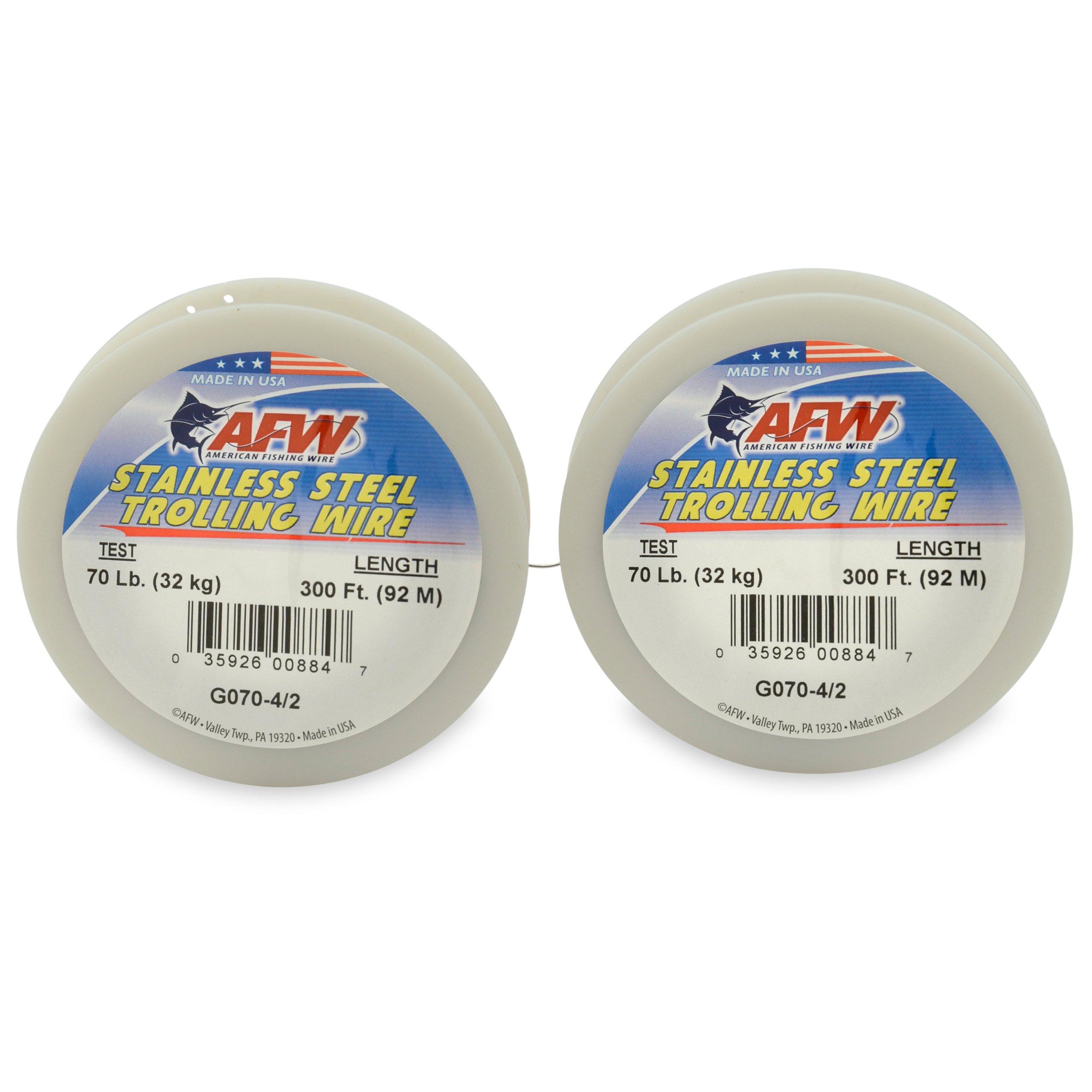 American Fishing Wire American Fishing Wire Stainless Steel Trolling Wire (Single Strand), Bright Color, 70 Pound Test, 1000-Feet
