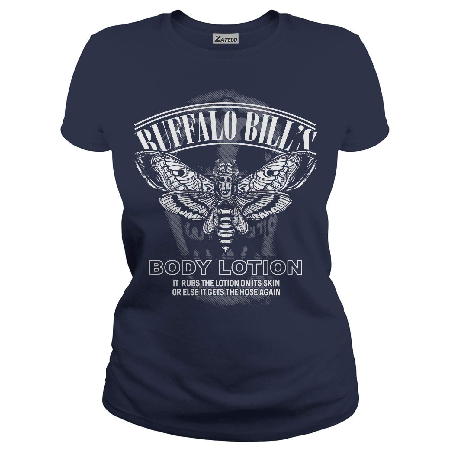 Zatelo The Silence of The Lambs - Buffalo Bill's Body Lotion T-Shirt Womens/Navy/XL