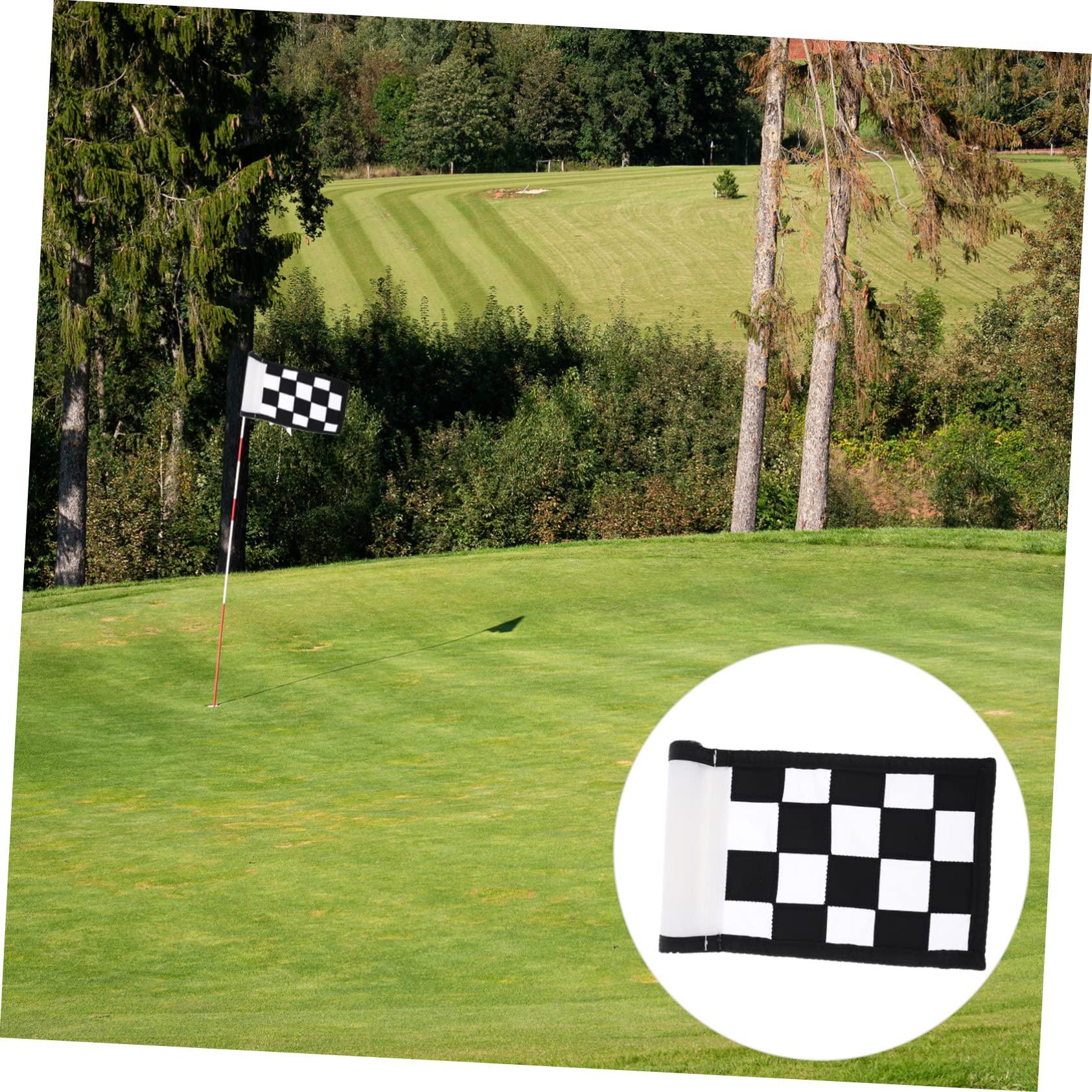 SUPVOX SUPVOX Training Flag for Golf Checkered Design Nylon Flag for Outdoor Course Practice Complete Accessory