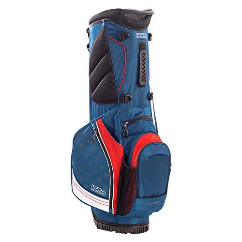 Izzo Izzo Golf Izzo Ultra-Lite Stand Golf Bag With Dual-Strap & Exclusive Features, Red/White/Blue