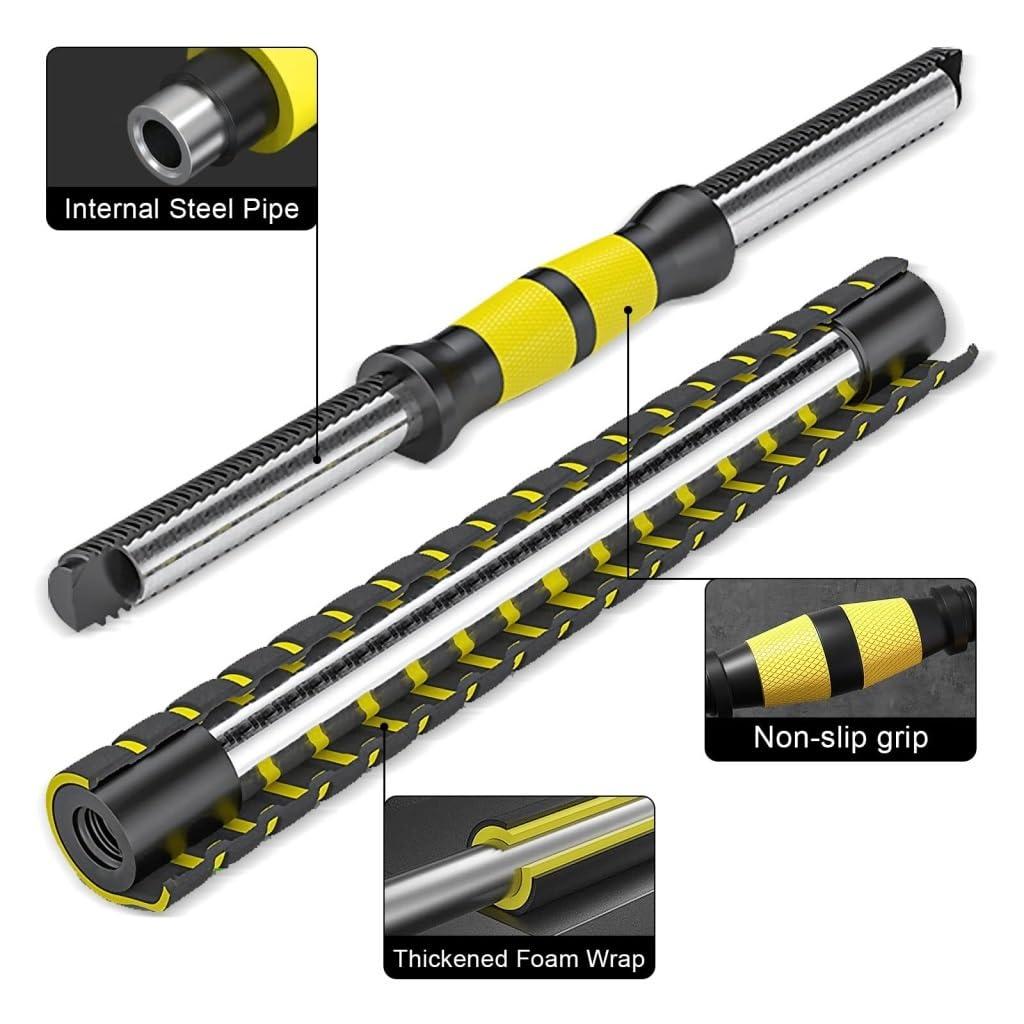 HAMEXLN HAMEXLN Dumbells Adjustable-Dumbbells-Set,80lbs Free Weights Set With Connector,Fitness Exercises For Home Gym Suitable Men/Women,Yellow Dumbell Set, 40kg