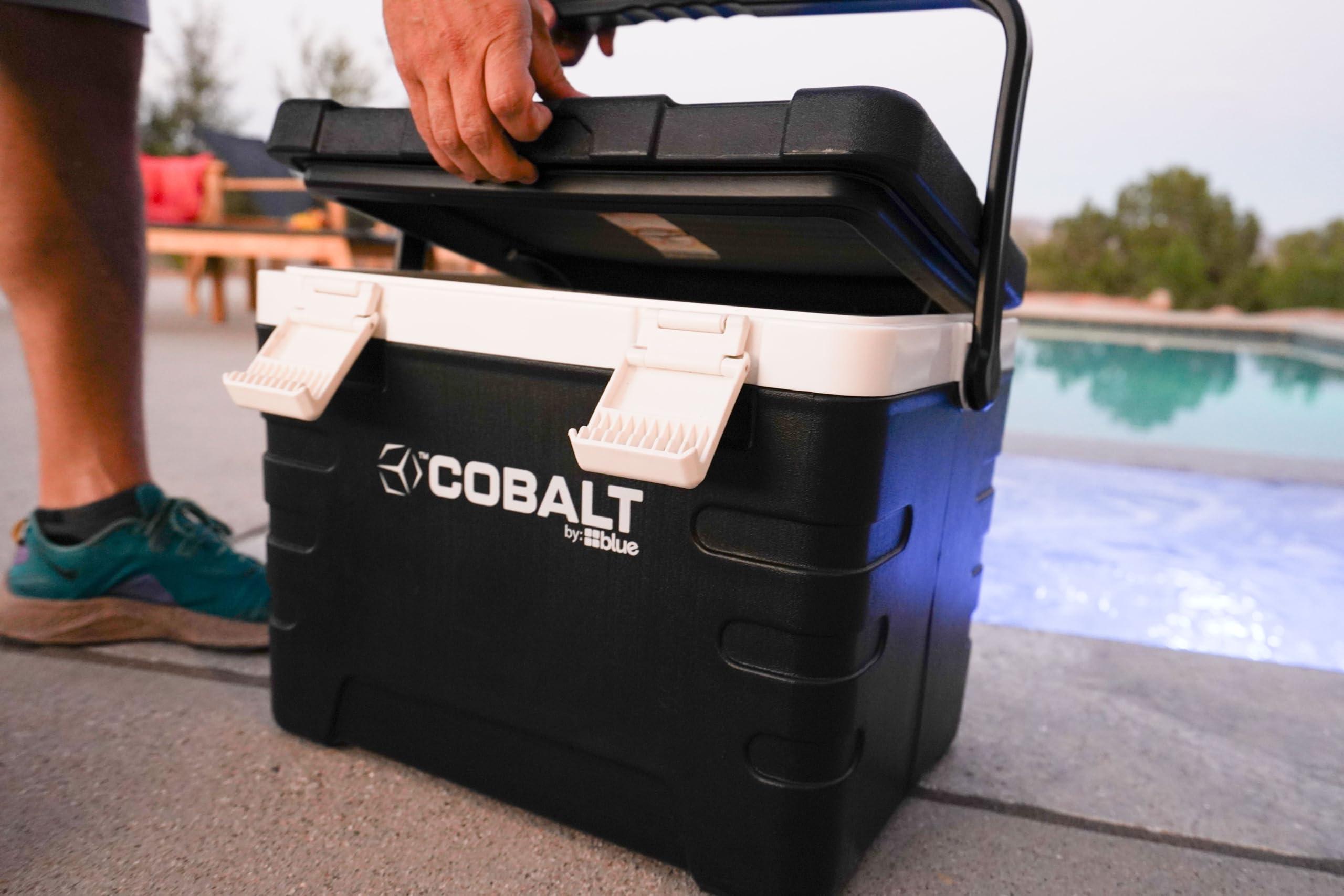 Blue Coolers 37 Quart Cobalt Weekender Cooler - Ice Chest by Blue Coolers for Camping, Sports Events, and Barbecues (Full Day Ice Retention) (Black)