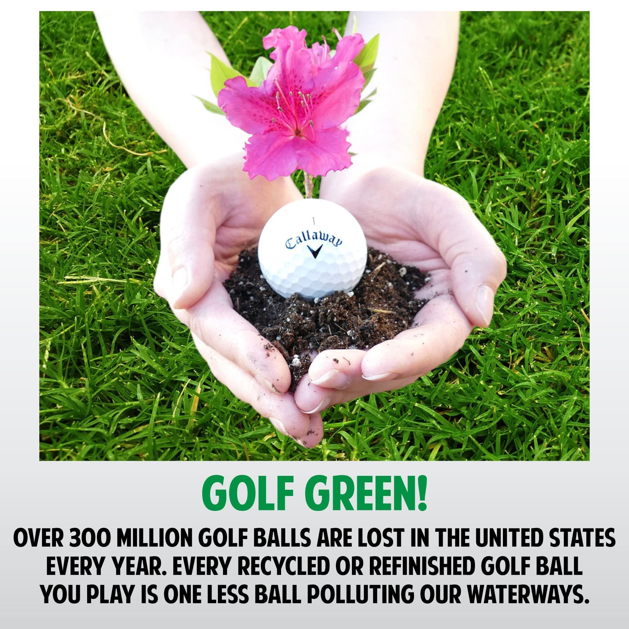 GolfBall Nut GolfBall Nut Used and Recycled Golf Balls for Bridgestone - Includes a Mesh Bag with 5A Quality Golf Balls, 24 Count, White