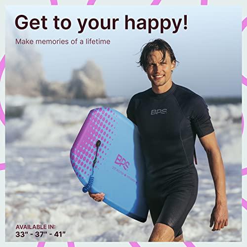 BPS BPS Storm 33\" Bodyboard - Includes BPS Premium Coiled Leash (Single Board) (Blue , Purple)