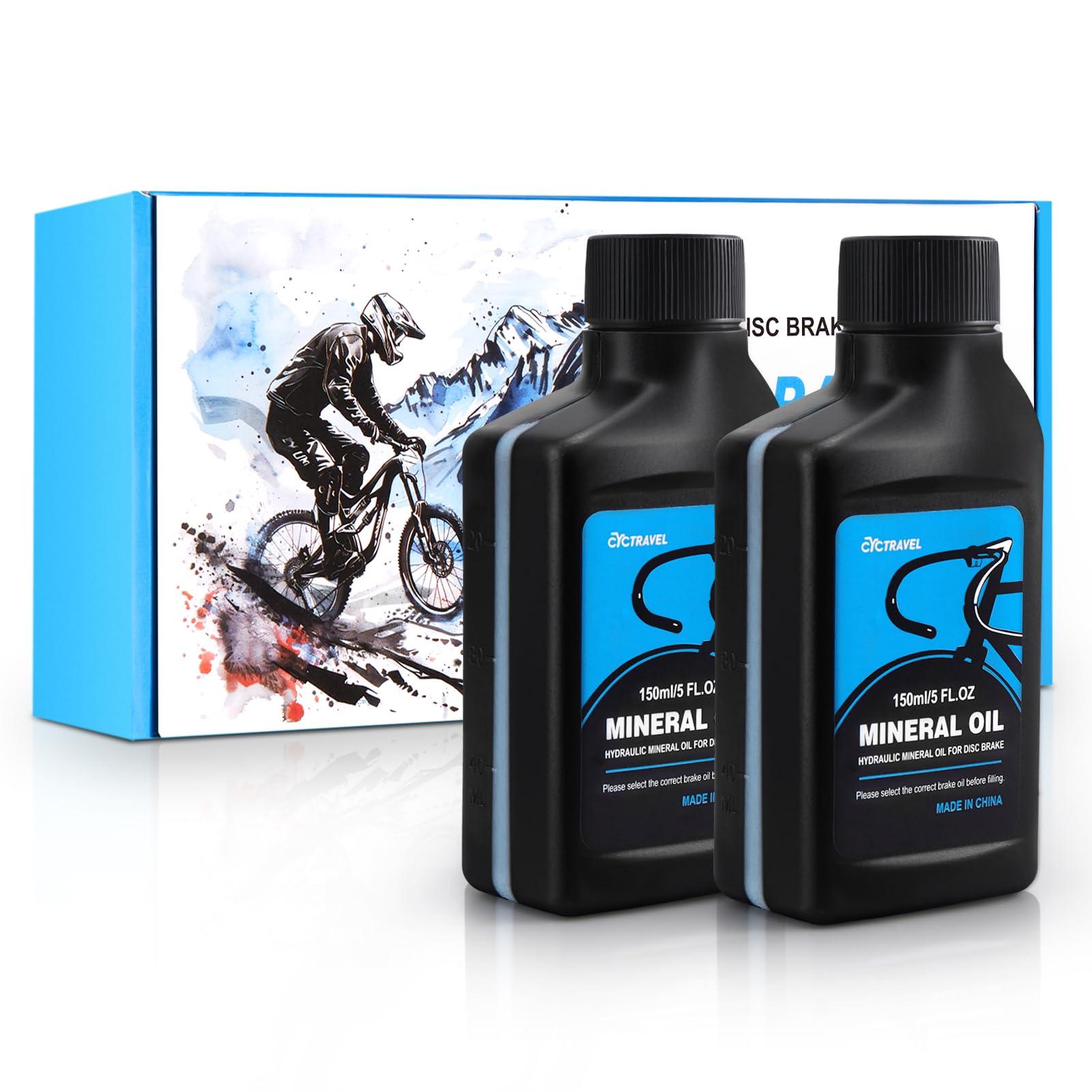 cyctravel cyctravel Brake Bleed Kit for Shimano, TEKTRO, TRP Hydraulic Disc Brakes, Mountain Brake Bleed Kit Including High Performance Mineral Oil Brake Fluid (120ml+300ml).