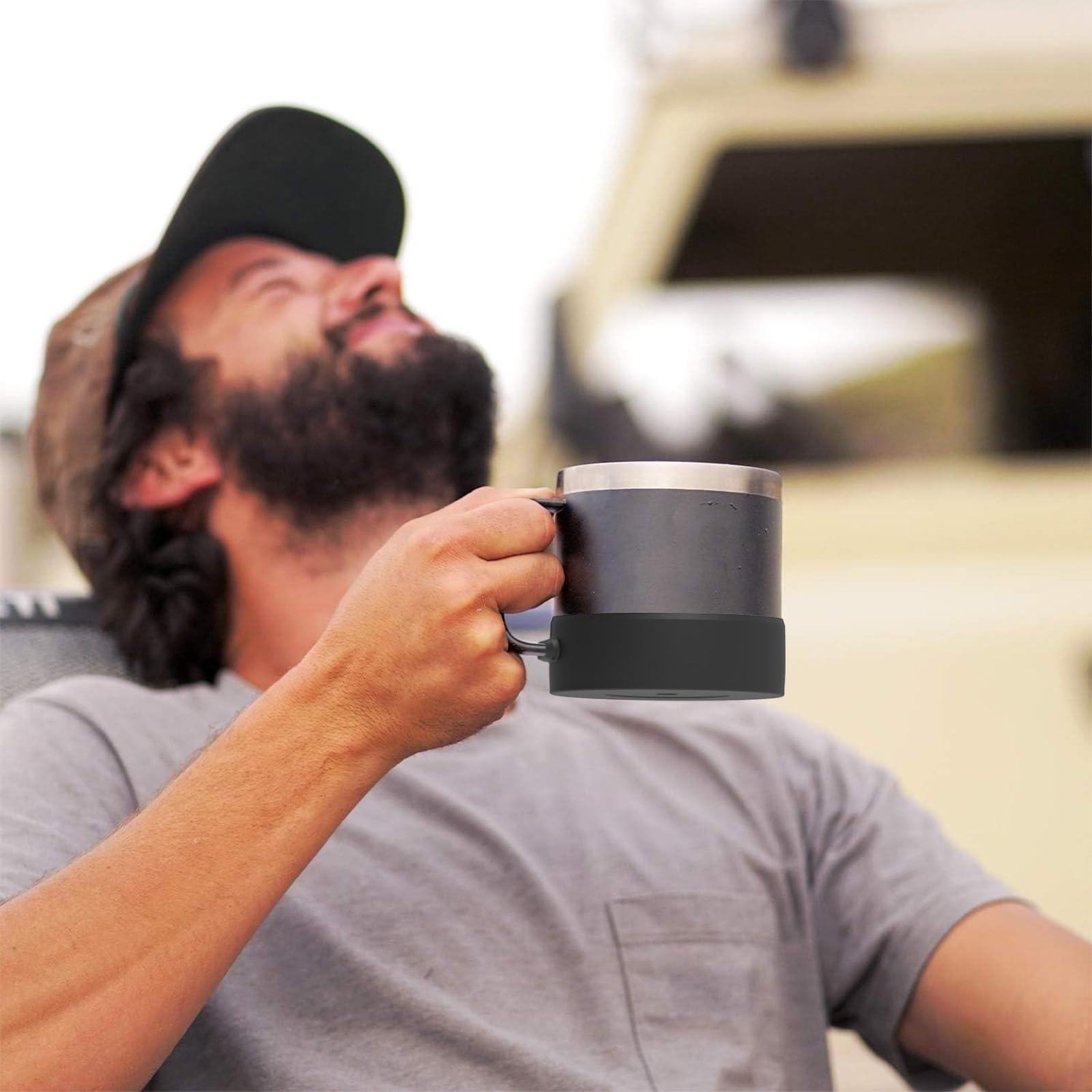 Wuryuema Wuryuema Protective Silicone Boot Compatible with YETI Rambler 10oz Mug&YETI Rambler 14oz Mug/Stackable Mug/BPA Free Bottom Silicone Sleeve Cover/Camping Mug Bottom Protector Sleeve Accessories