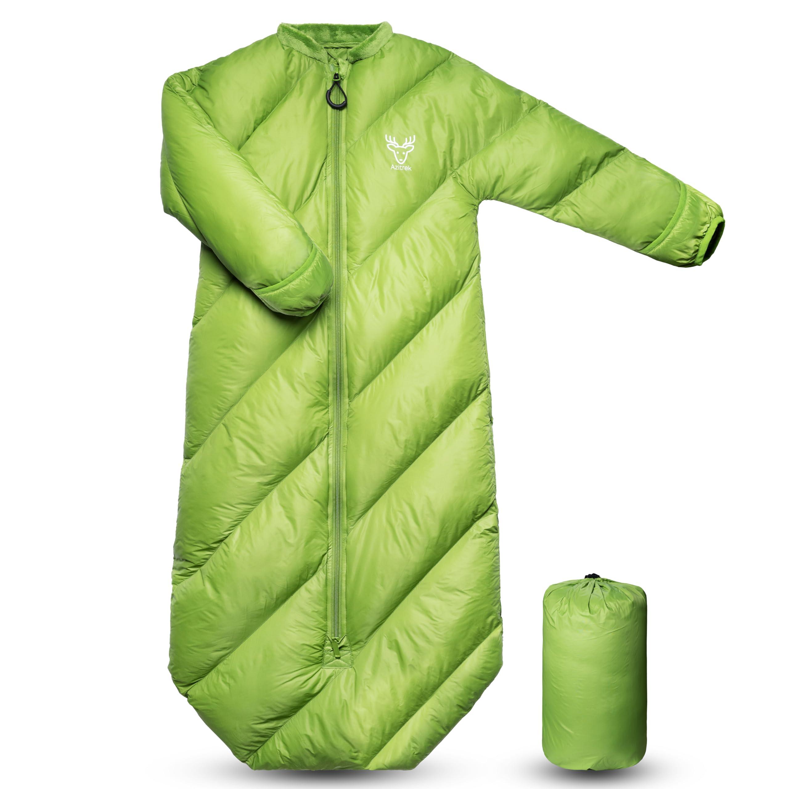 AZITREK AZITREK T40 Toddler Sleeping Bags Boys Girls | Ages 2-4 | Puffy Kids Sleeping Bag Camping Outdoor |up to 46 in| Lightweight Compact Comfort for Indoor Sleepover | Machine Washable (Garnish Green)