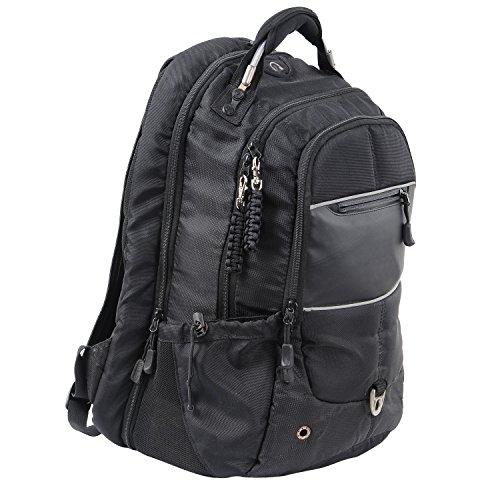 Techion Techion 4 Pack Paracord Zipper Pulls for Backpacks, Tents, Trolley Cases, Traveling Cases, Jackets and Many Other Items That with Zippers (Black)