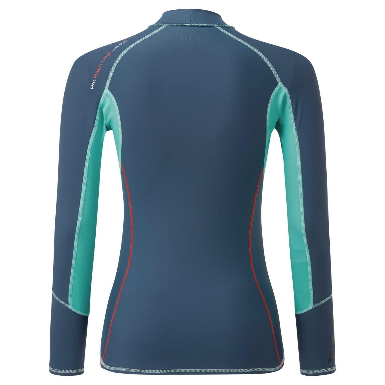 Gill Gill Womens Long Sleeve Pro Rash Guard Shirt Vest 50+ UV Sun Protection for All Water Sports Surfing Paddle Board Kayaking