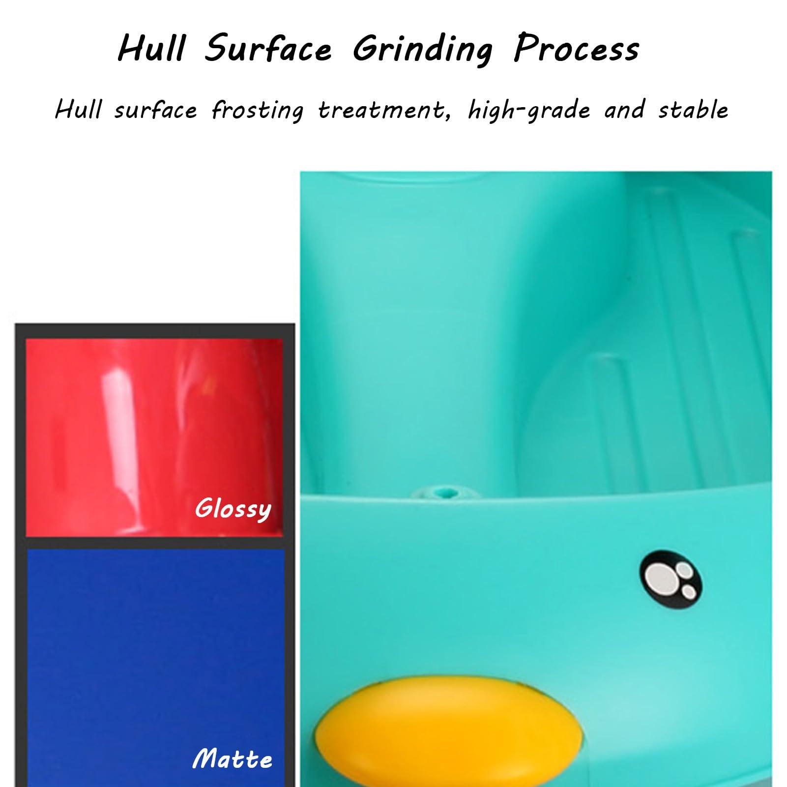 TUOYIBO Thickened Wear-Resistant Sledge, Children's Snowboard Sledge, Plastic Sledge, Adult Sledge with Backrest