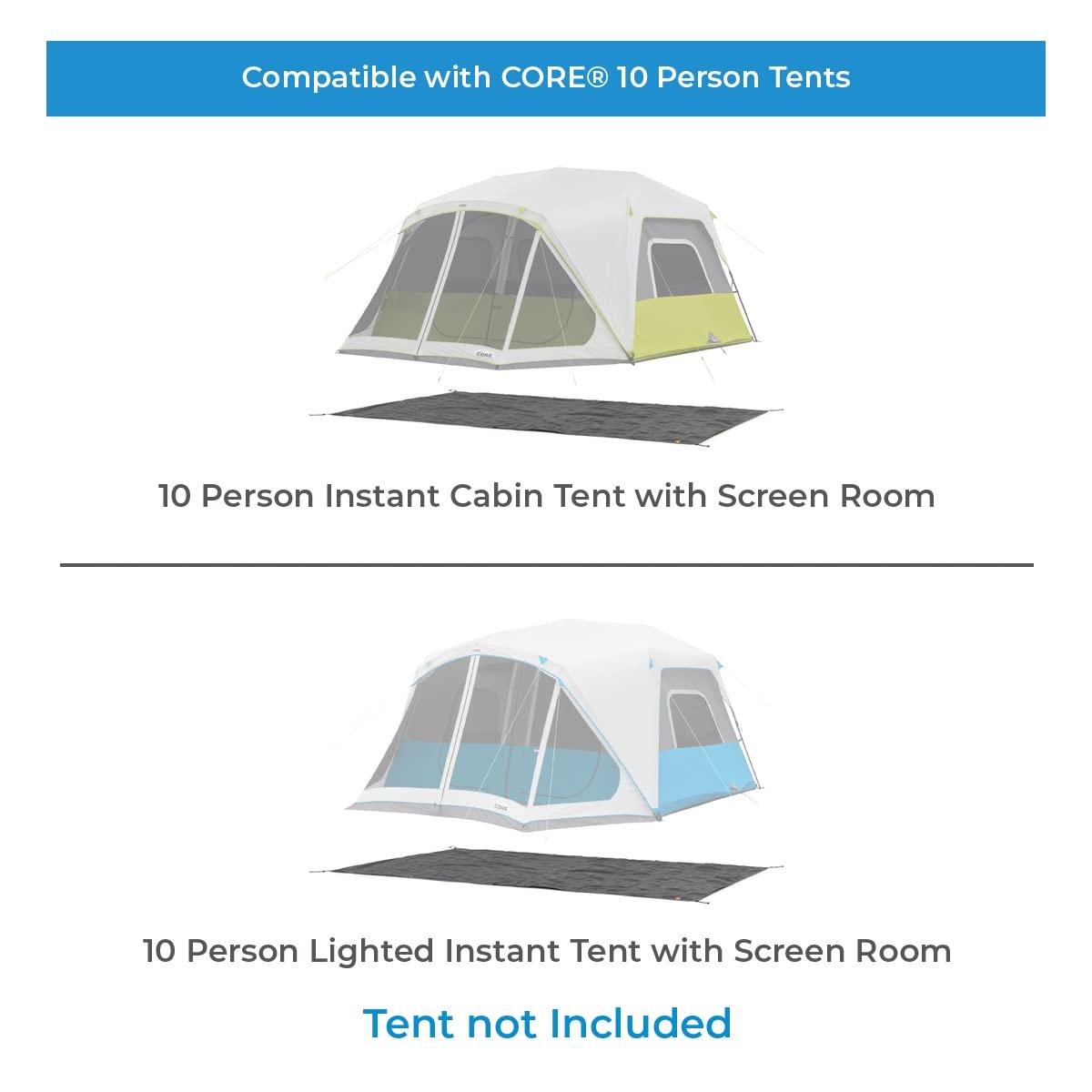 CORE CORE Outdoor Tent Footprints | Perfect Tarp Camping Accessories for Easy Camp Setup (10 Person Tents)
