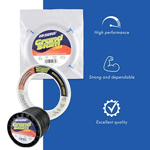 Hi-Seas Grand Slam Monofilament Leader, 600 lb / 272.1 kg Test.120 in / 3.00 mm Dia, Clear, 100 yd / 91 m
