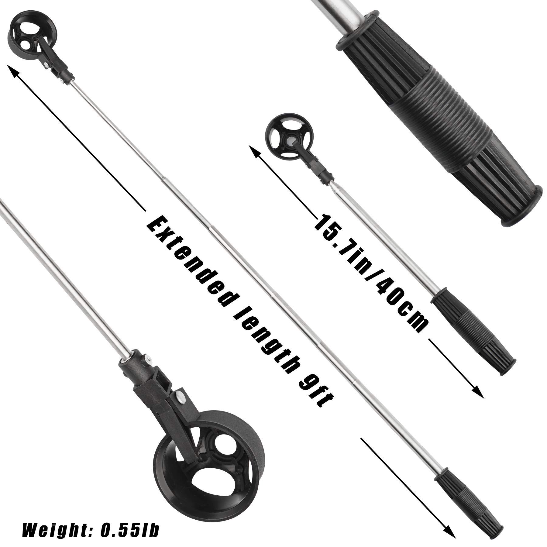 prowithlin prowithlin Golf Ball Retriever Telescopic with 2 Golf Ball Grabbers, Stainless Extendable Golf Ball Retriever for Water, Golf Gift for Men, Golf Accessories for Men, Weight: 0.55lb
