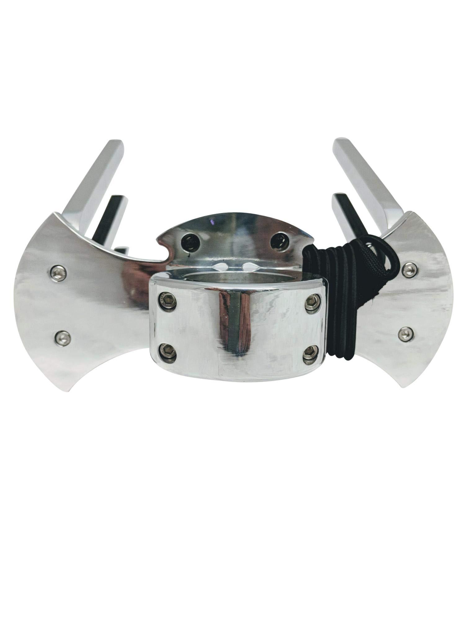 Krypt Towers Krypt Towers Wakeboard Rack, Polished Aluminum Wakeboarding Tower Holder, Adjustable Angle Base to Level with Boat, Clamp Fits Tubing Sizes: 1 3/4", 1 7/8", 2", 2 1/4", 2 3/8", 2 1/2"