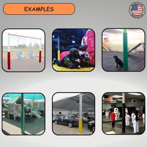 We Pad It We Pad It Safety Pole Pad, 4 FT Tall, 1 Thick Foam, Weatherproof, UV-Resistant, Hook/Loop Closure, Pickleball Pole Pad