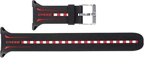 Cressi Cressi Watchband for Big-Screen Dive Computers Dive Computer Spare Parts, Black/Black/Red