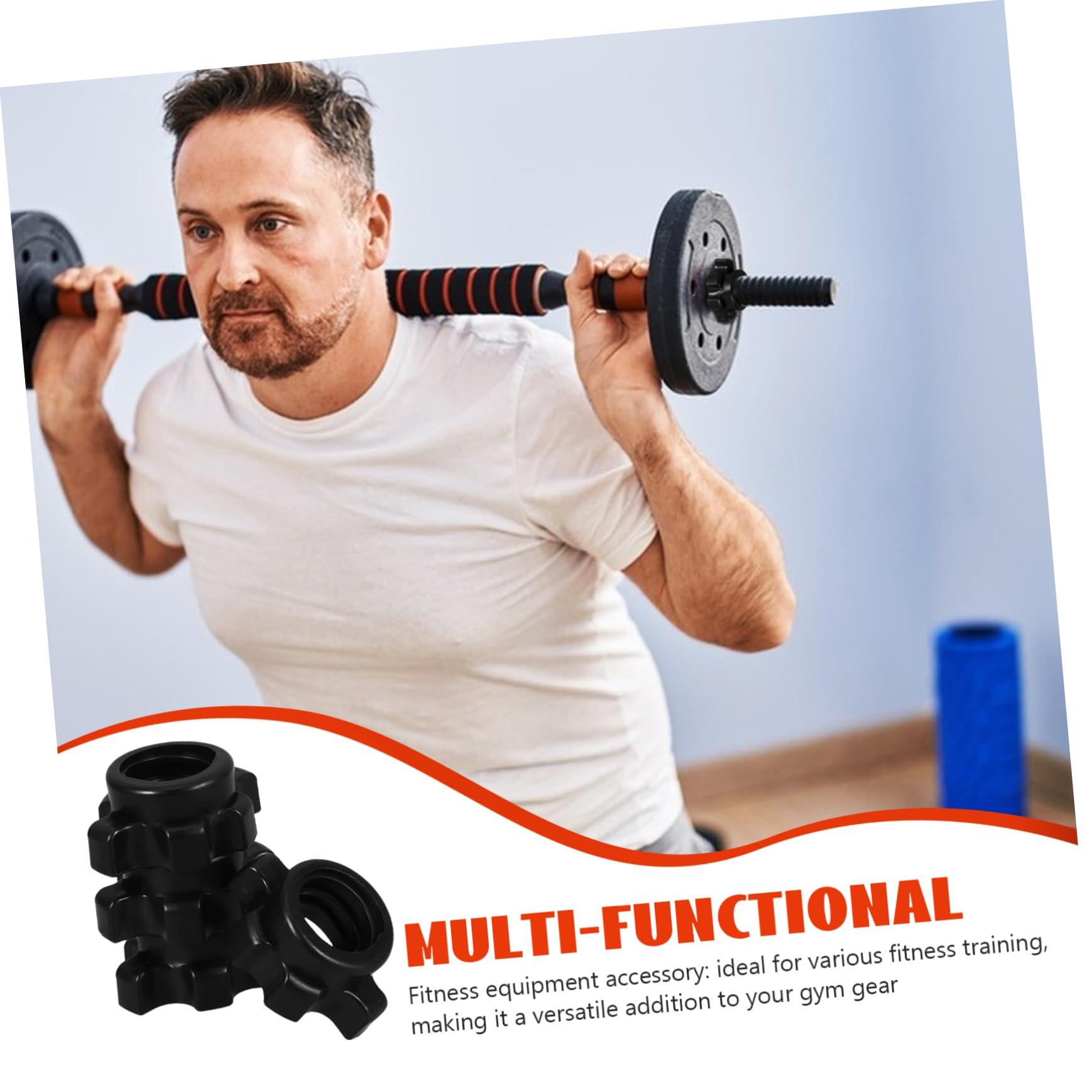 Toddmomy Toddmomy 4 Pcs fitness barbell collar dumbbel non-slip gym machines for home belt ring dumbbell bar screw Lavalier barbell hex nut cap dumbbell hexagon nut dumb bells household