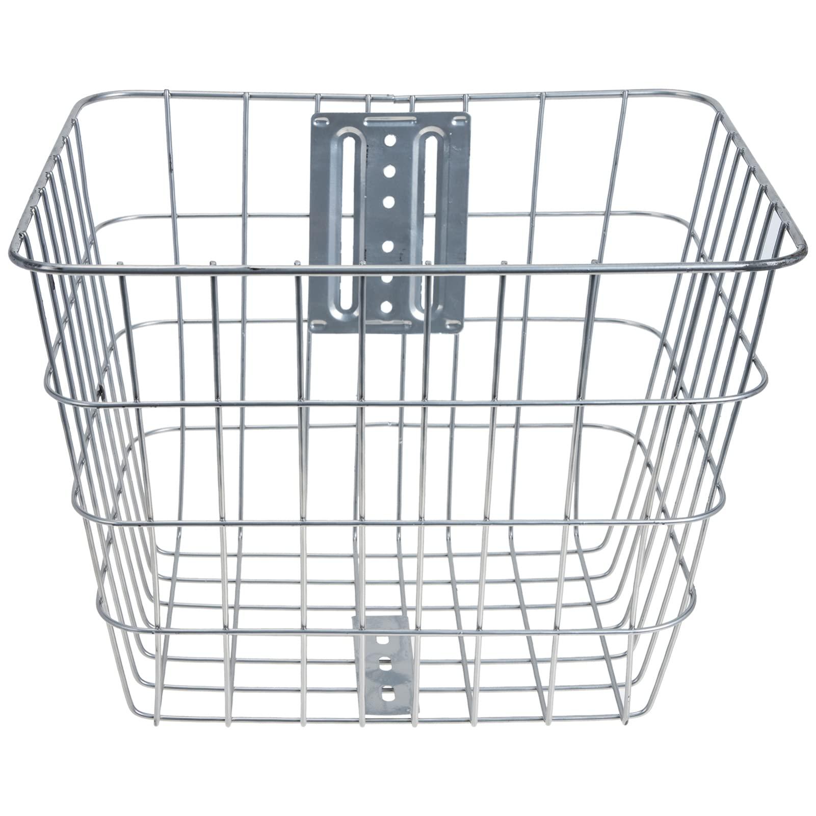 BESPORTBLE BESPORTBLE Front Bike Basket Bicycle Wire Baskets Small Pet Carrier Bag Compatible with Electric Bikes Silver