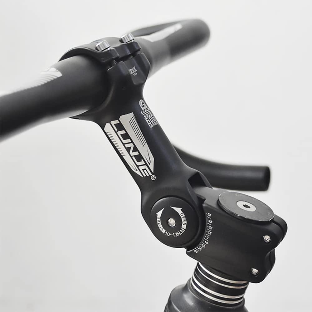 PHILODO PHILODO 31.8 Bike Stem Adjustable 0-60 Degree Bicycle Stem Handlebar Riser Extender for Road Bike, Mountain Bike (Only Fit 1.25"/31.8mm Handlebar)