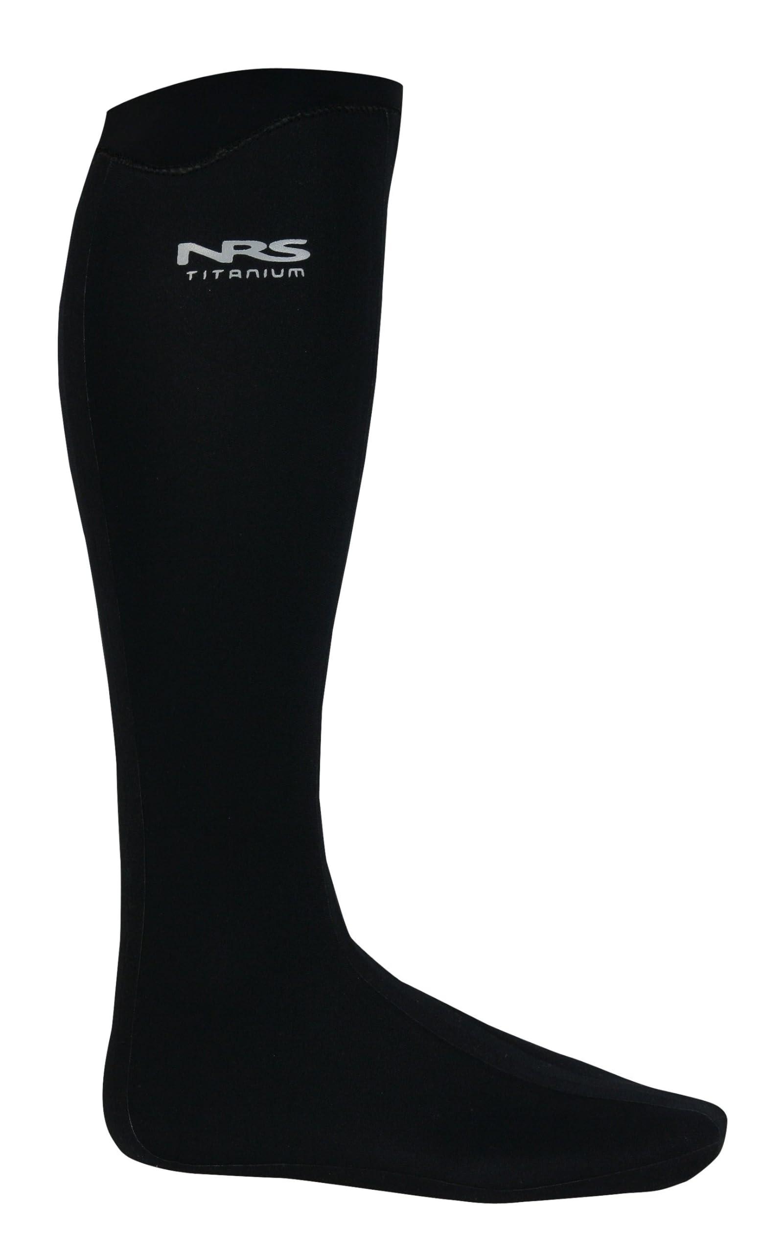 NRS NRS Neoprene Boundary Socks with HydroCuff-Black-M