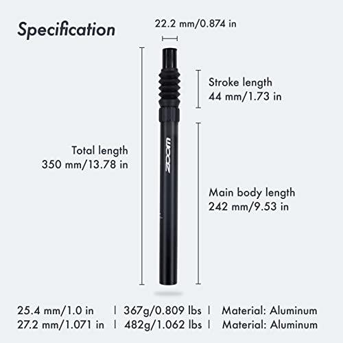 DJC Components DJC Suspension Seatpost Straight Pillar Headless Bike Seat Post Shock Absorber for City Bike MTB 25.4 27.2 28.6 30.4 30.9 31.6mm(28.6mm Black)