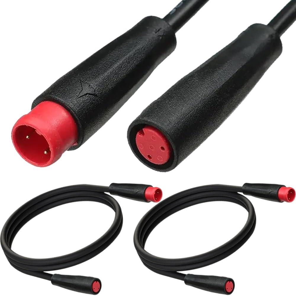 DKARDU DKARDU Ebike 2Pin Extension Cable, Waterproof Female to Male Elctric Bike Cord for Ebike Light, Gear Sensor and Brake in Ebike Modification Kit (2 Pack)