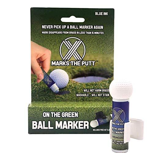 X Marks the Putt X Marks the Putt- Innovative Golfing Ball Marker for Putting Green | Does NOT HARM Grass | Blue Colorant Will Mark Your Spot & Disappear in 10 Min.
