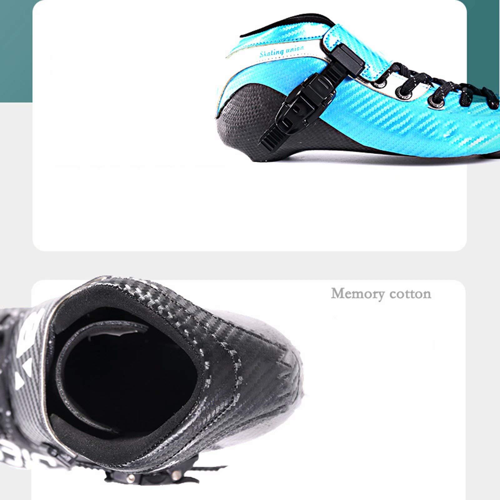 PSAKGHG Inline Skates Roller Skates for Adult - Professional Carbon Fiber Speed Skating Shoes Children can Use 4X90MM Wheels Men and Women Speed Skating Roller Shoes