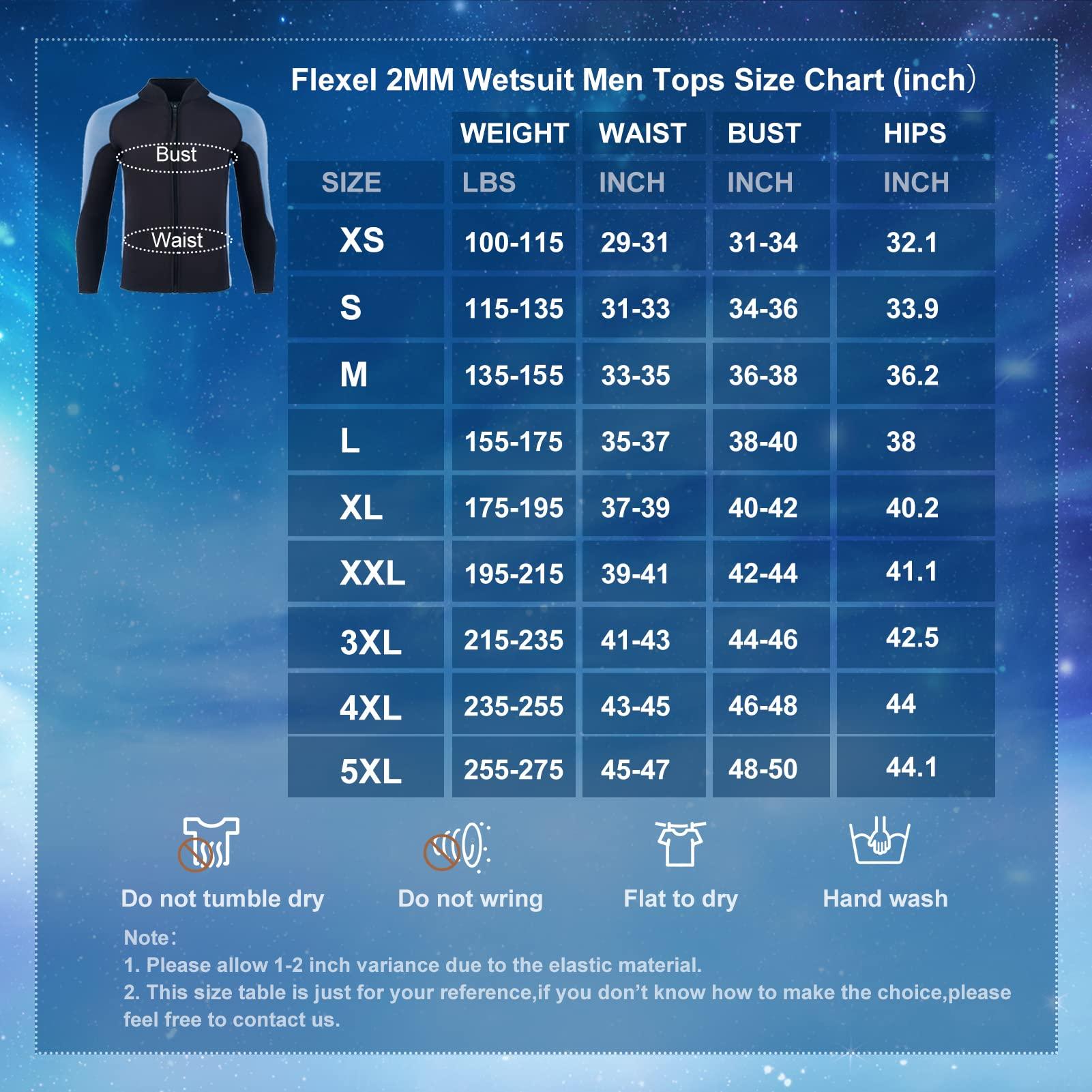 INTBOSS INTBOSS Wetsuit Top Men,2mm Mens Wetsuit Top Long Sleeve Wetsuit Jacket Men Front Zip Warm Neoprene Wets Suit Jackets for Men Stretch Mens Wetsuit Jacket