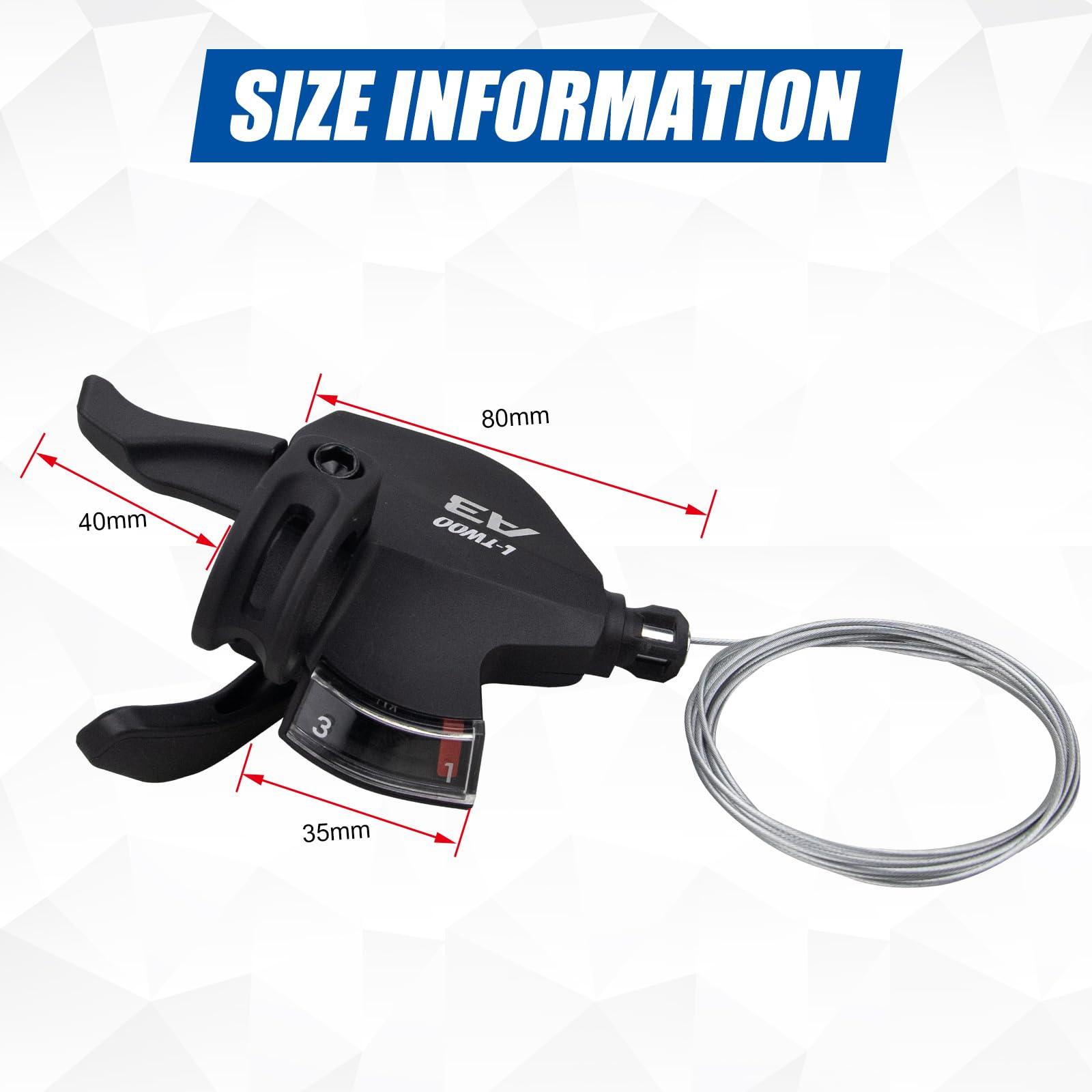 WEEROCK WEEROCK Bike Shifter Lever 24 Speeds 3x8 Thumb Gear Shift Lever for Mountain Bicycle
