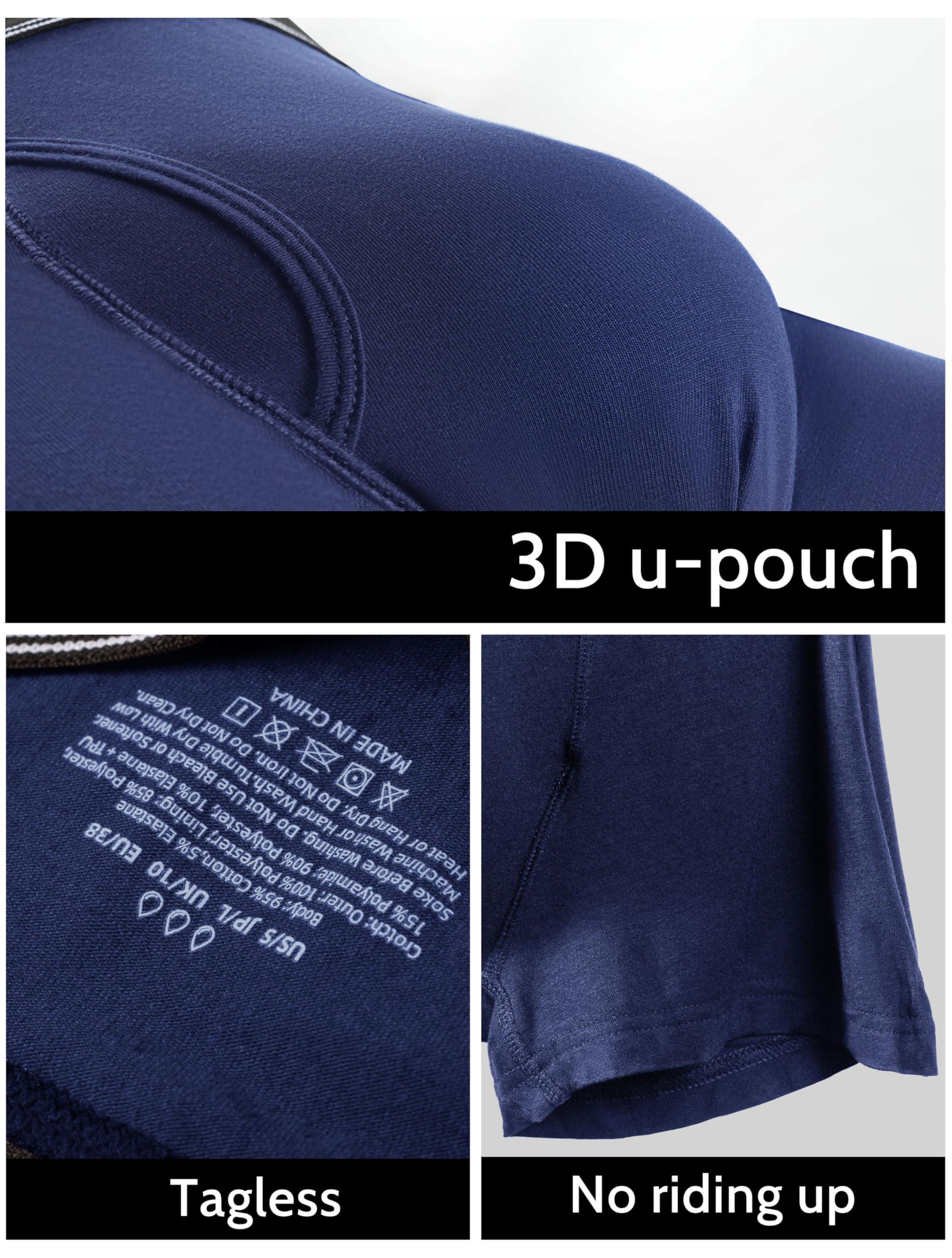 TIICHOO TIICHOO Mens Incontinence Underwear Washable Cotton Incontinence Boxer Briefs with Front Fly 3 Pack (3X-Large, 3 Black)