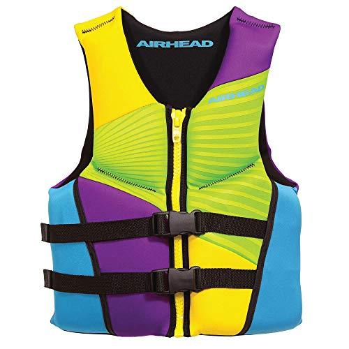 AIRHEAD Airhead Youth GNAR Kwik-Dry NeoLite Flex Life Vest, Yellow Multi-color (10074-03-B)