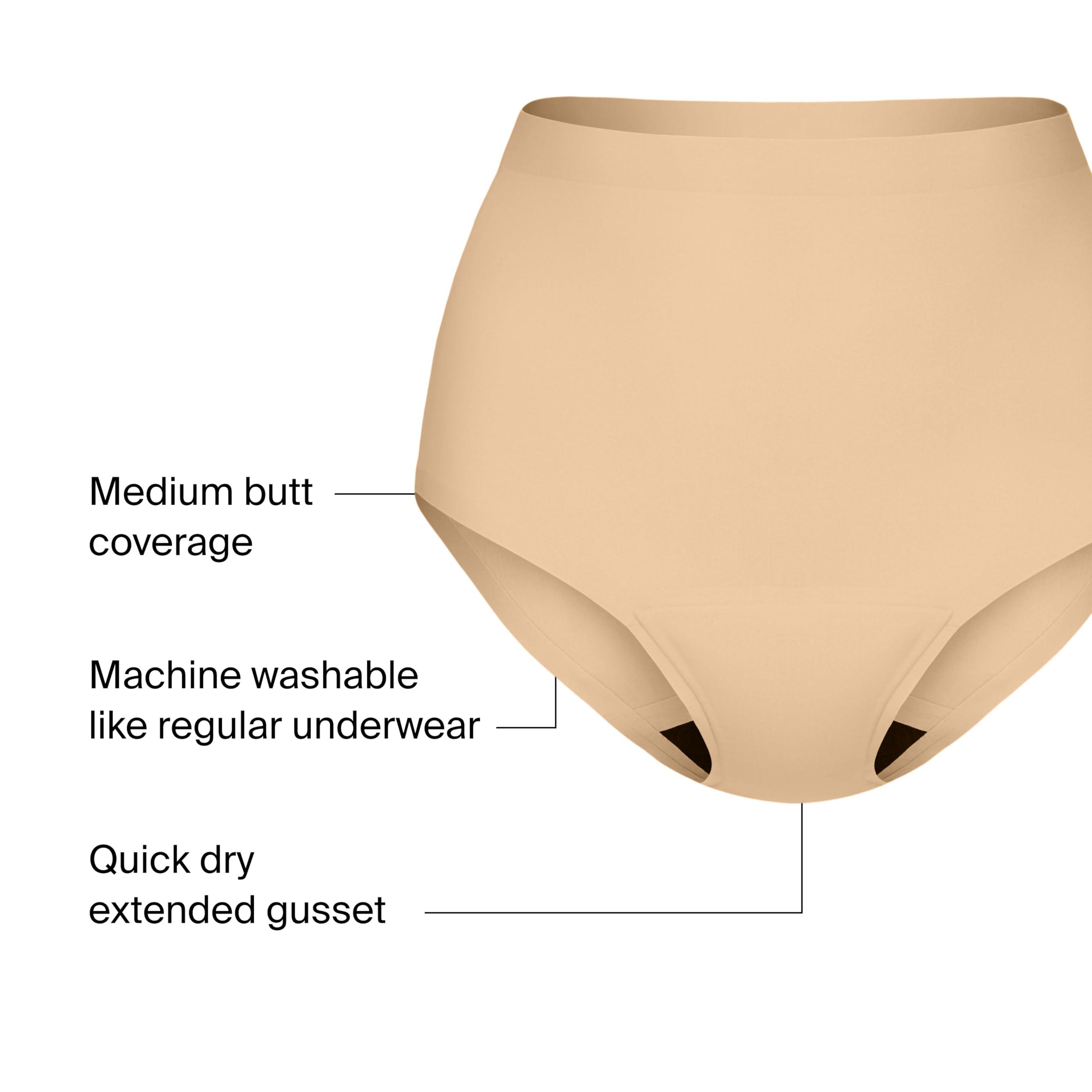 KNIX KNIX Super Leakproof High Rise Underwear - Leakproof Period Underwear for Women - Machine Washable - Reusable - Warm Sand - XX-Large (1 Pack)