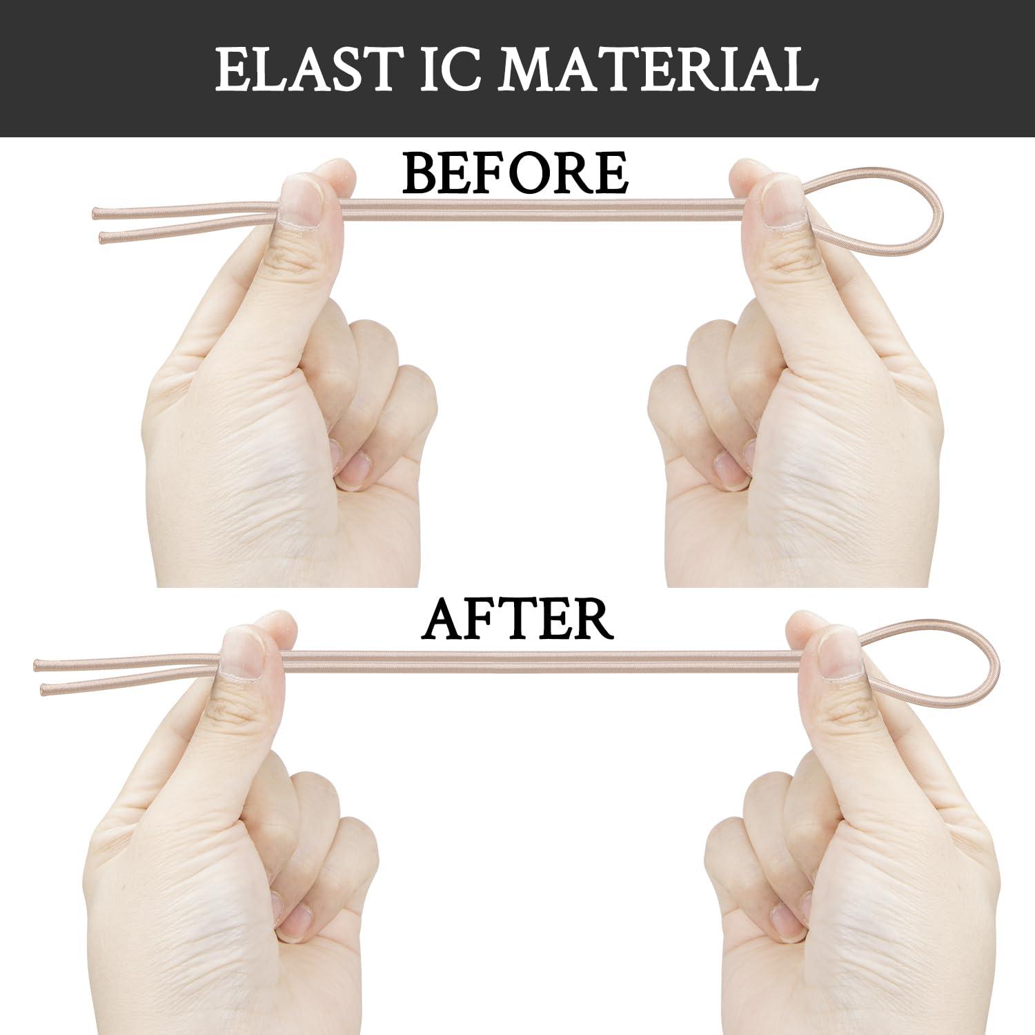 Endoto Elastic Shoelaces for Keen Newport Water Sandal No Tie Shoe Laces Replacement Stretchy Bungee Strings(Color:Beige,Size:40Inch)