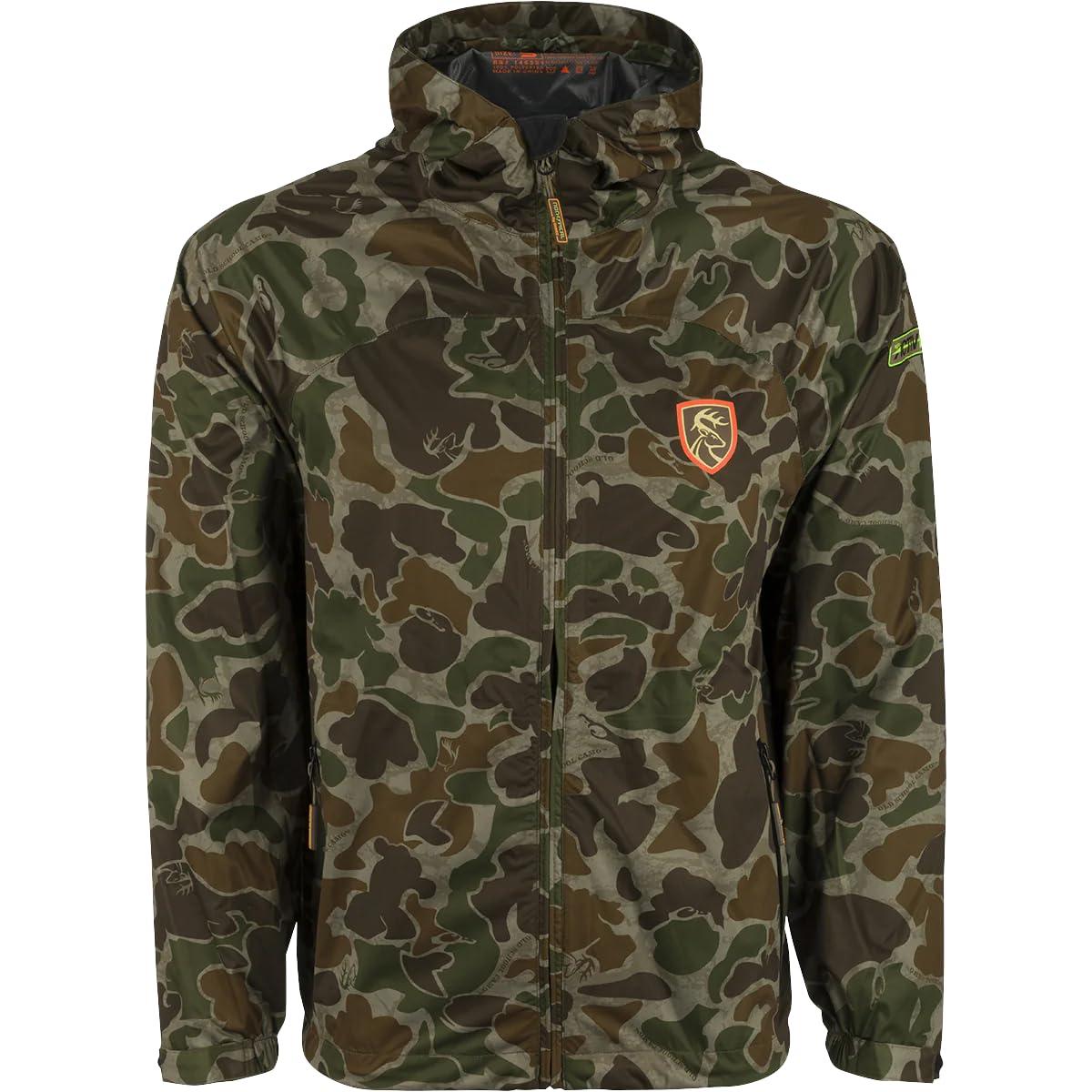 Drake Waterfowl Drake DNT2500-006-2 Ultralight Performance Waterproof Pack Shell Jacket Bottomland Medium