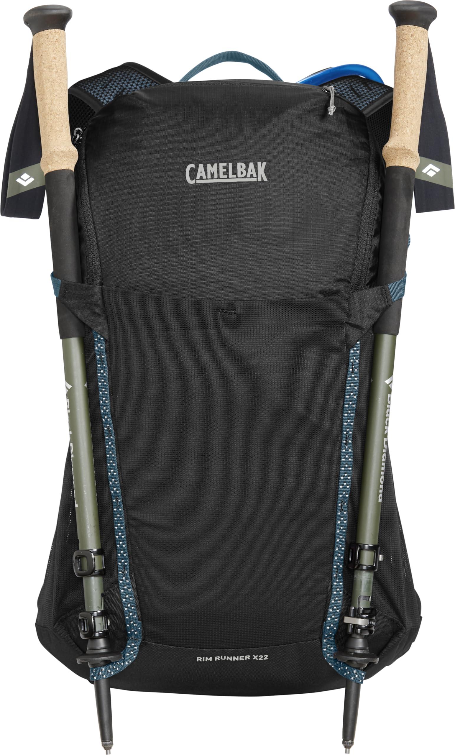 CamelBak CamelBak Rim Runner X22 Hiking Hydration Backpack with 1.5L Crux Reservoir, Black