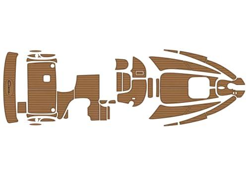 ATDEK ATDEK 2001 Bayliner 2655 Bow and Cockpit & Swim Platform 1/4 6mm eva Faux Teak Deck Surfing Boat Fishing Boat Motorcycle Hurts crapet Non-Slip mat Floor (Dark Grey Over Grey)