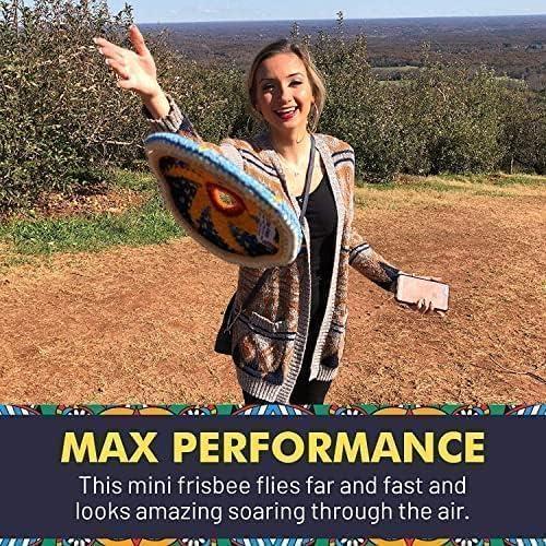 Buena Onda Games Buena Onda Indoor Flying Disc - 7\'\' Flexible Sport Disc for Indoor and Outdoor Play - Amazing Handmade Quality from Guatamala - Pocket Discs are Played in Over 20 Family Fun Games - Savanna Twist