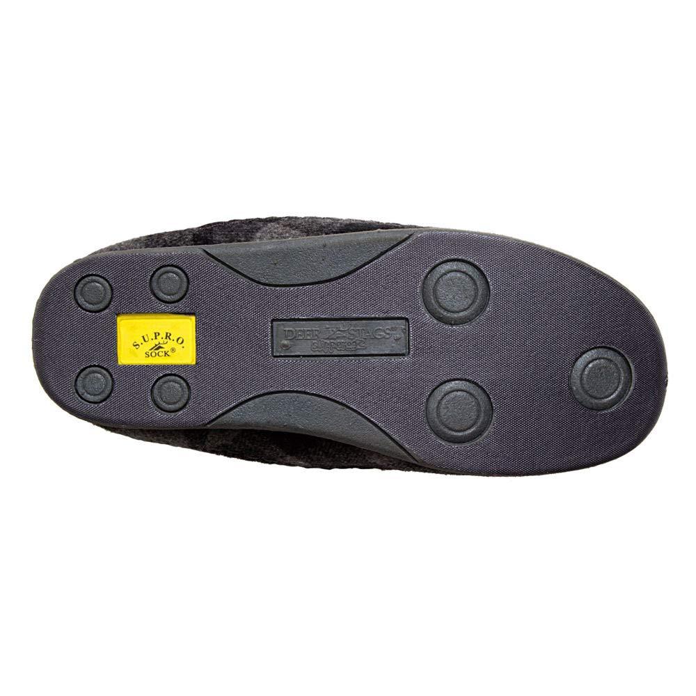 Deer Stags Deer Stags Unisex Nordic Fabric Slipper / Grey/Black Plaid / Men's 13 US / Medium