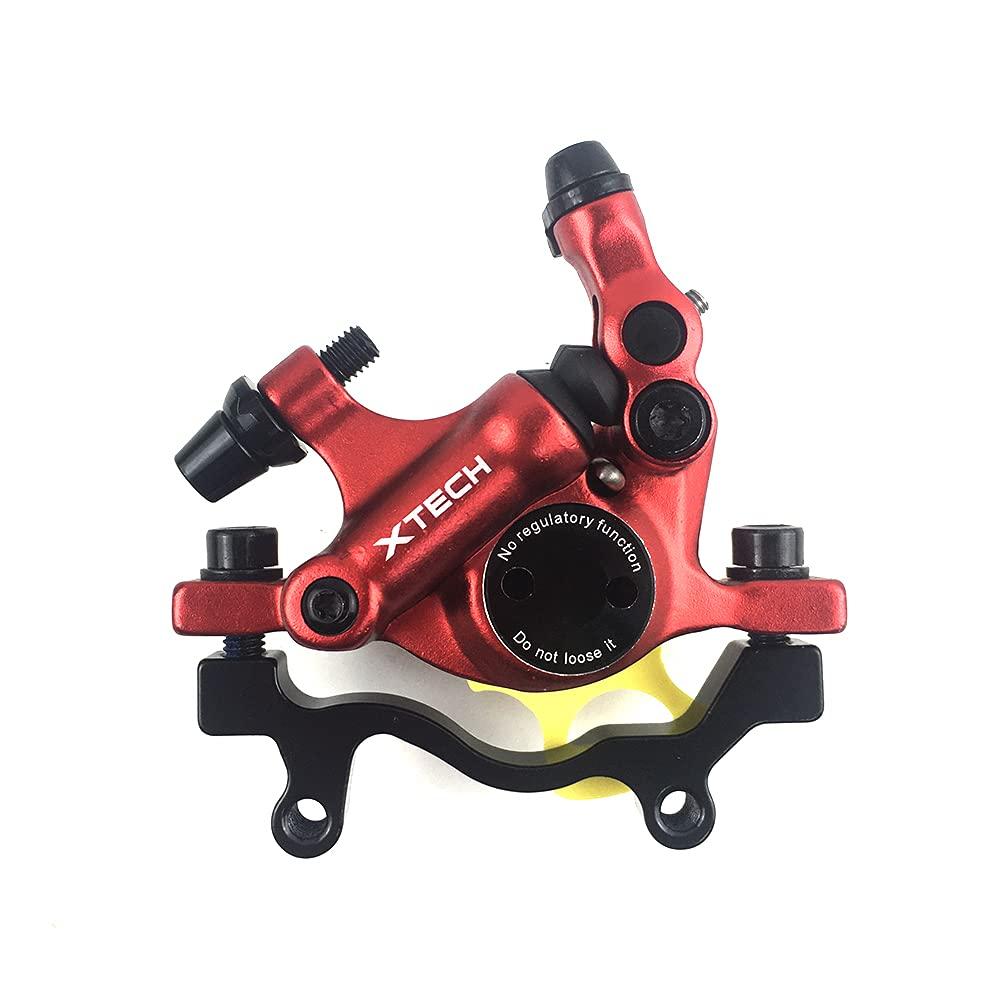 catazer catazer MTB Road HB-100 MTB Road Line Pulling Hydraulic Disc Brake Calipers Front & Rear Mountain Bike Disc Brake E-Bike Disc Brake (1 Pair Red)