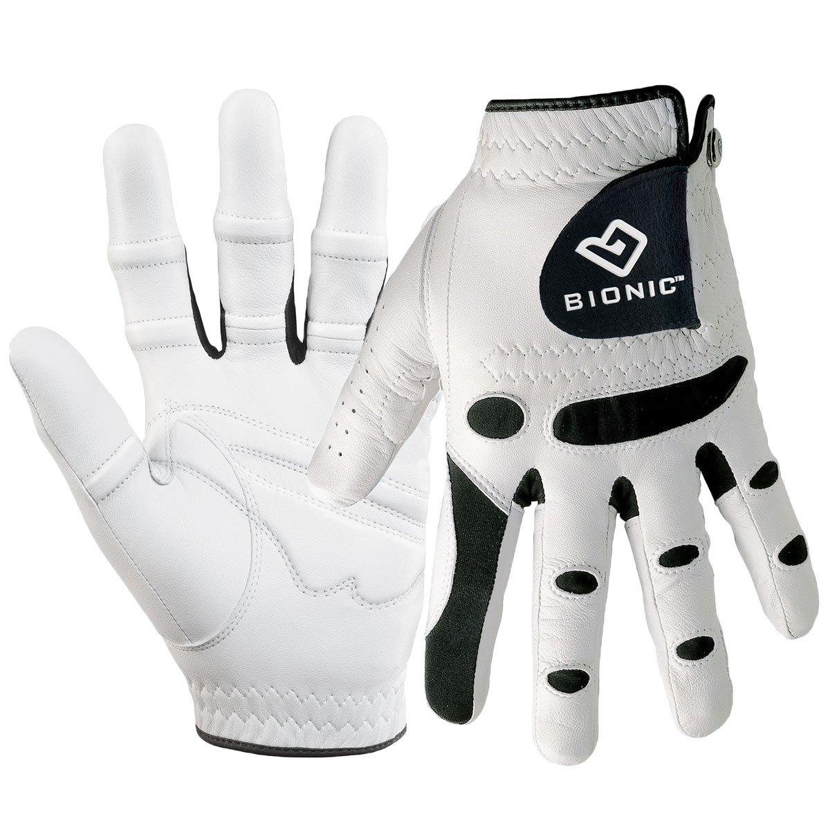 Bionic Gloves Bionic StableGrip with Natural Fit Golf Glove - White (Large, Right)