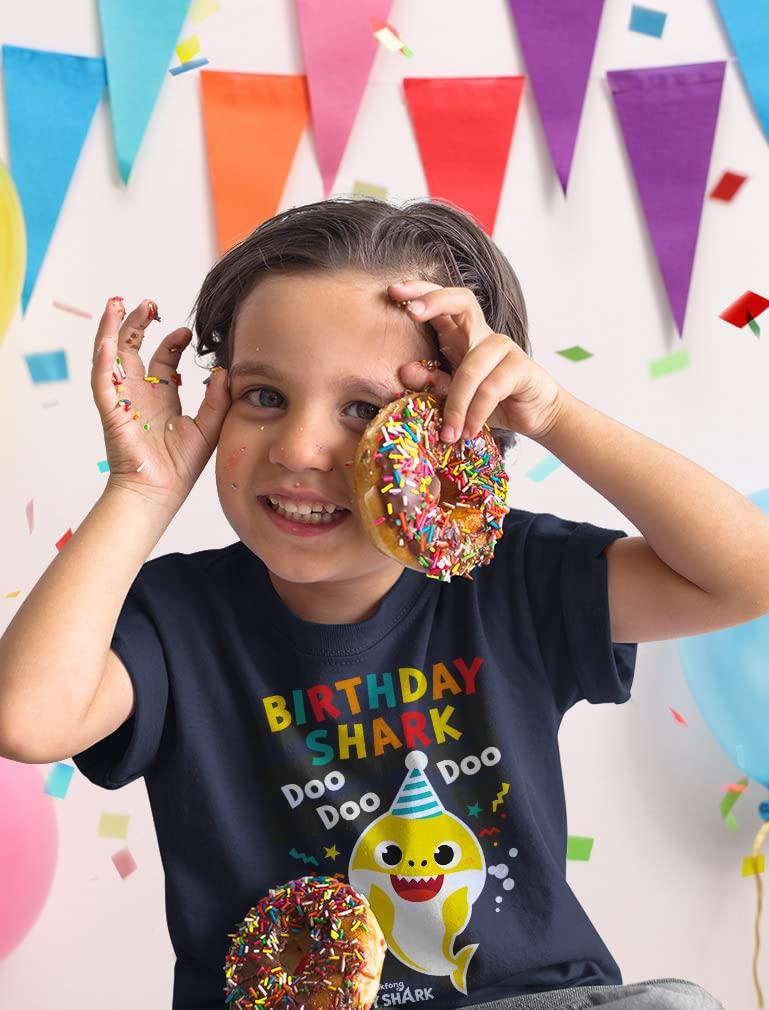 Tstars Tstars Baby Shark Shirt 1st 2nd Birthday Shark Outfit for Boy Girl Infant Kids T-Shirt 12M Navy