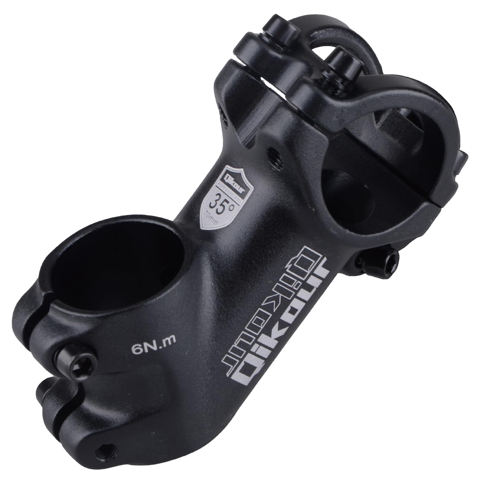 YAPJEB YAPJEB 31.8 Handlebar Stem Riser 35 Degree Bike Stem 70mm 80mm 90mm Bicycle Stem MTB Stem for Mountain Bike Road Bike BMX MTB (31.8 x 70mm)